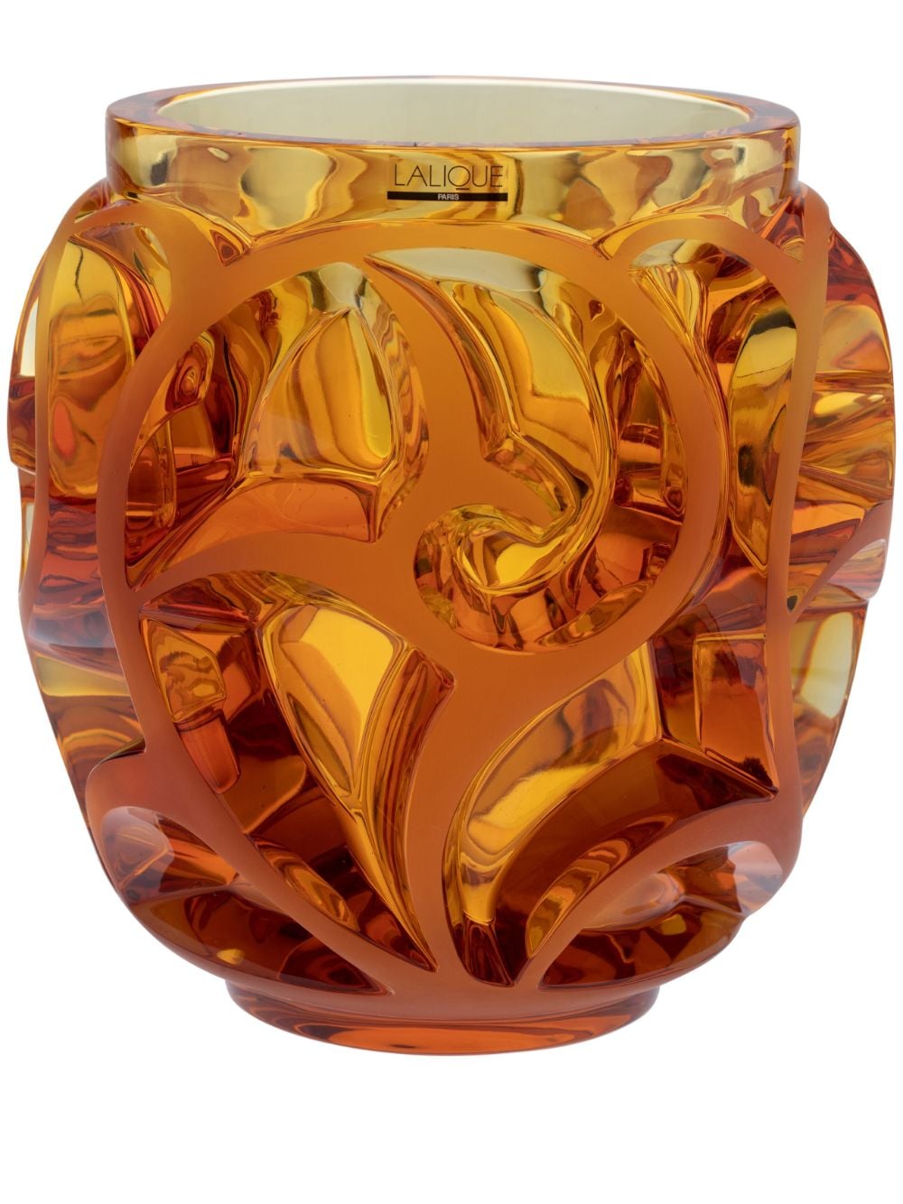 Lalique Amber tourbillions vase - Yellow