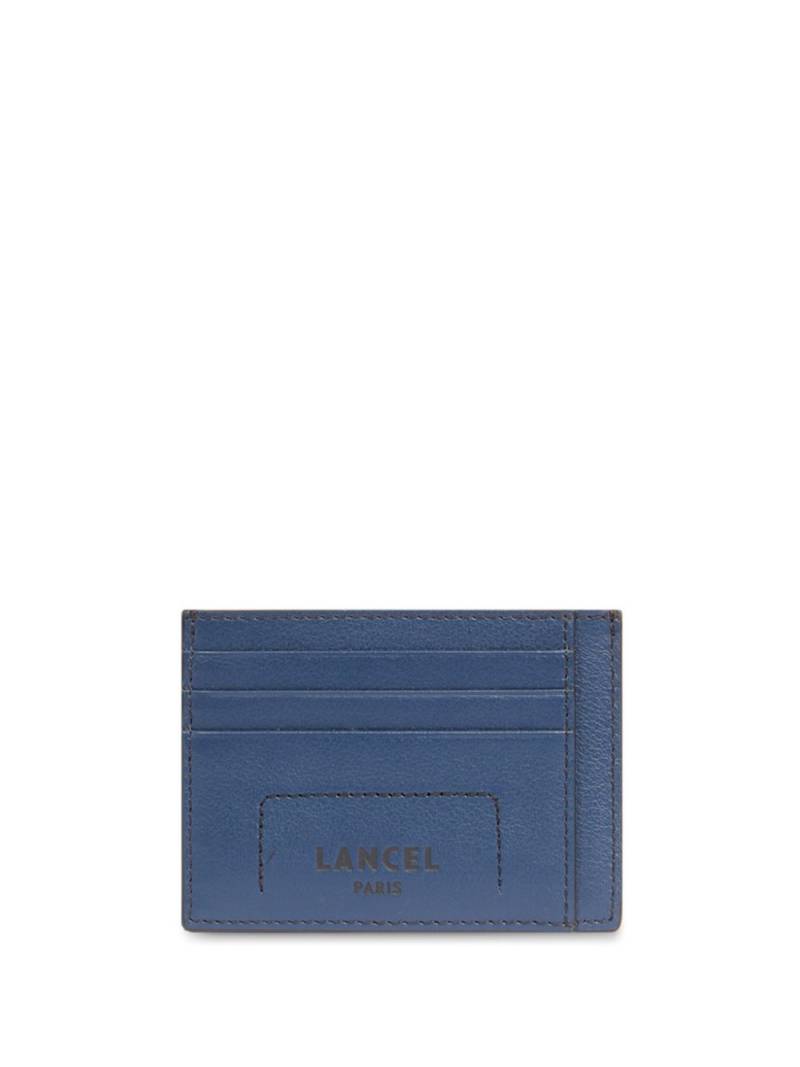 Lancel 6cc logo-stamp leather card holder - Blue von Lancel