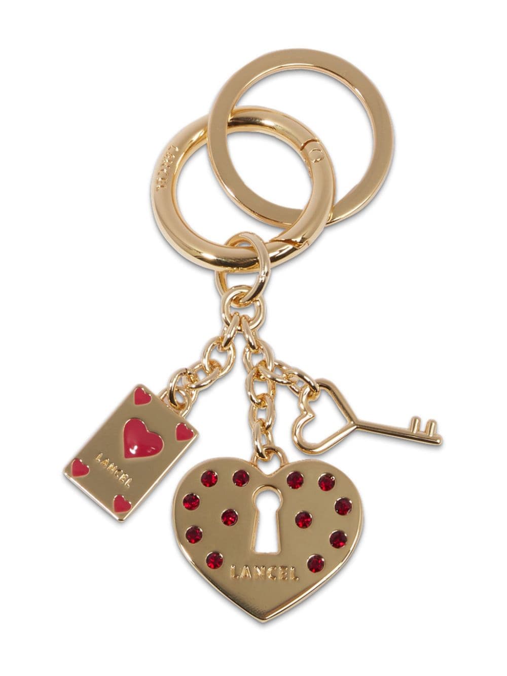 Lancel Crush crystal-embellished keyring - Gold von Lancel