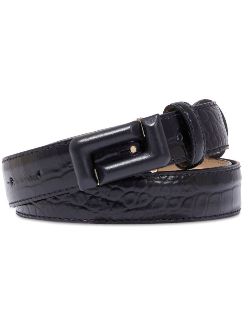 Lancel Double L leather belt - Black von Lancel