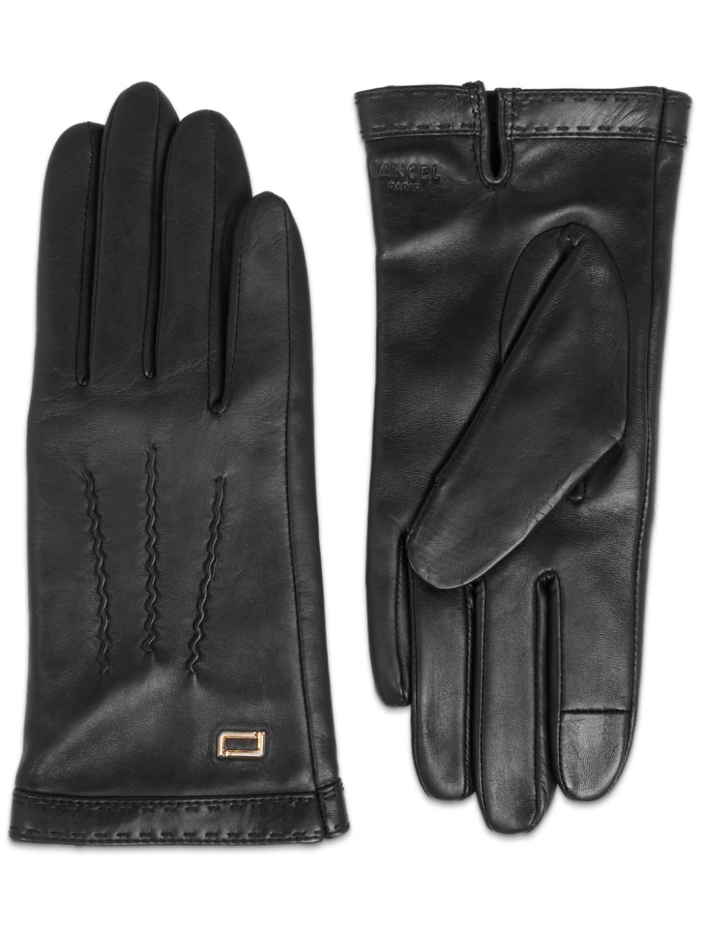 Lancel Gants Femme cashmere gloves - Black von Lancel