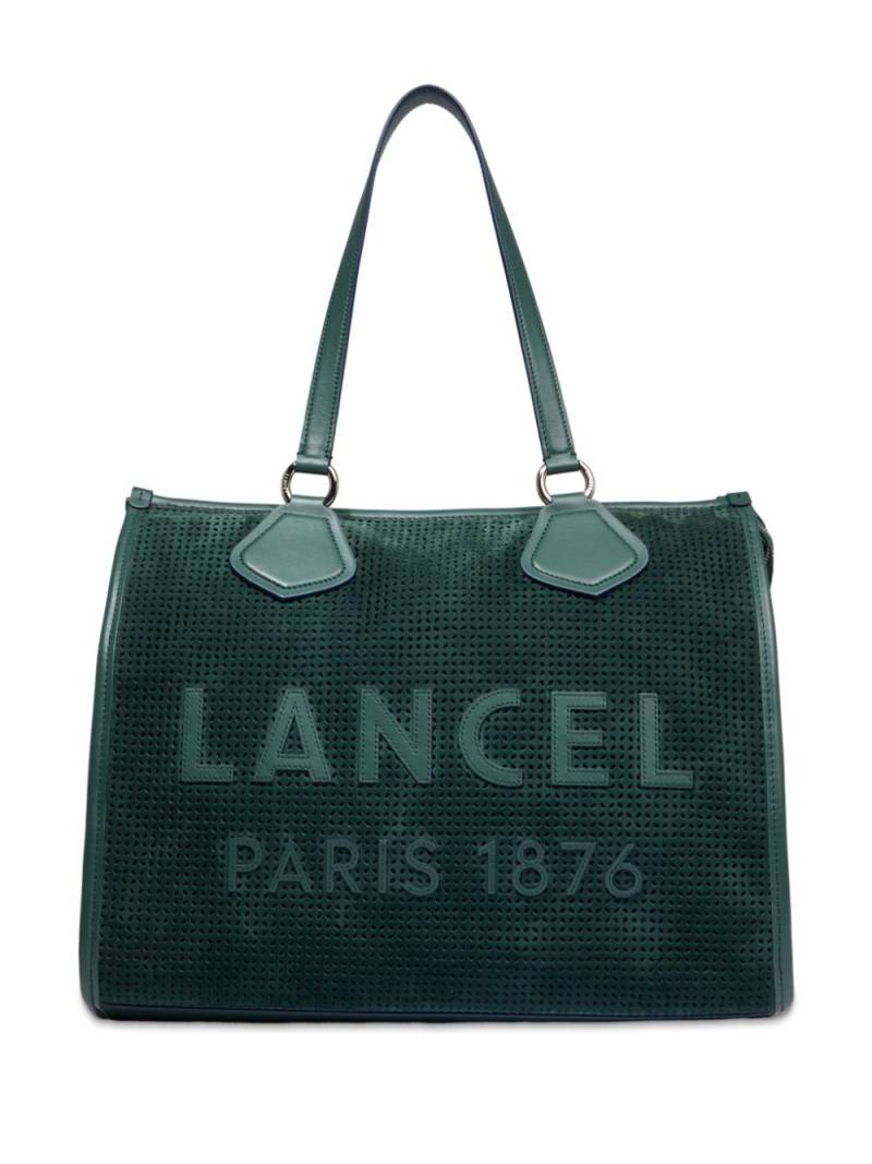 Lancel large logo-patch tote bag - Green von Lancel