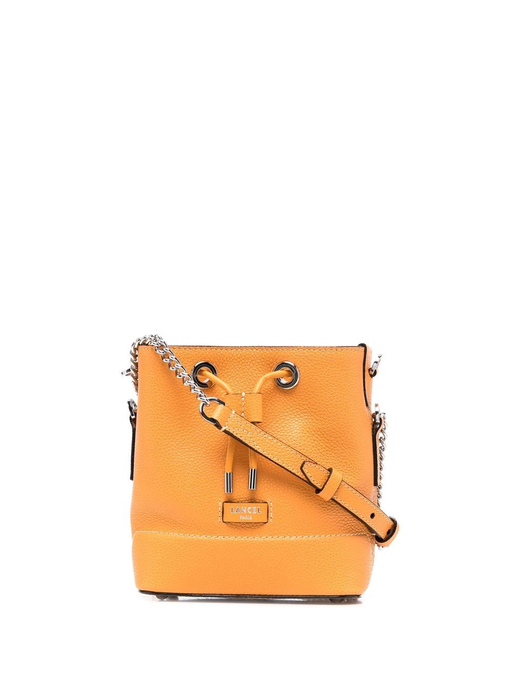 Lancel leather logo bucket bag - Orange von Lancel