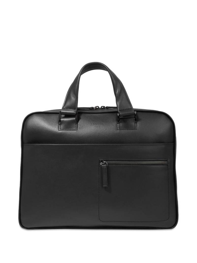 Lancel logo-embossed leather laptop bag - Black von Lancel