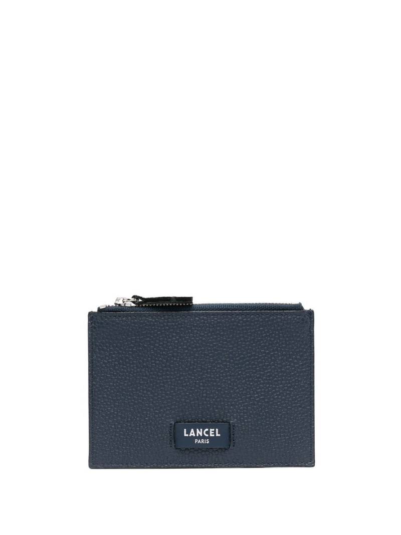 Lancel logo-patch leather card holder - Blue von Lancel