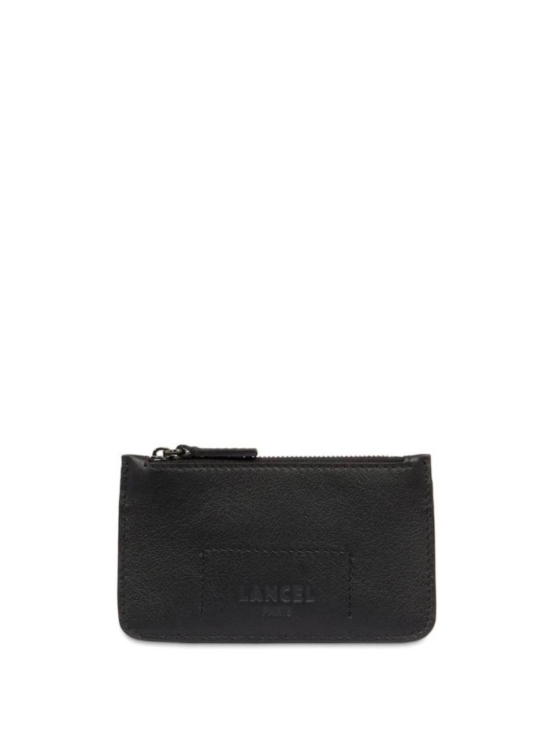 Lancel logo-stamp leather card holder - Black von Lancel