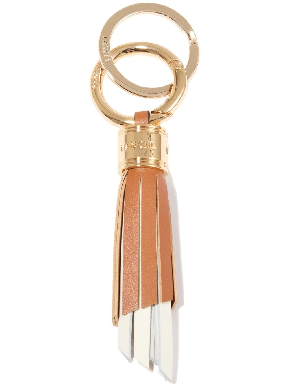 Lancel medium Tassel leather keyring - Neutrals von Lancel