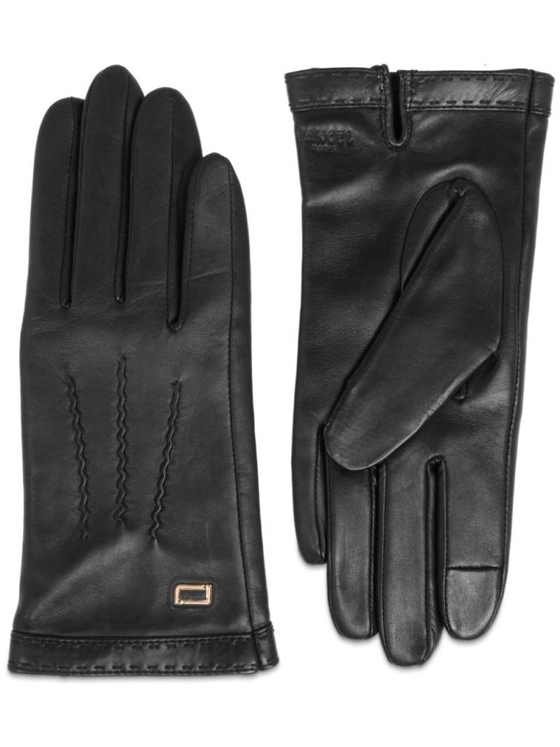 Lancel sellier stitching gloves - Black von Lancel