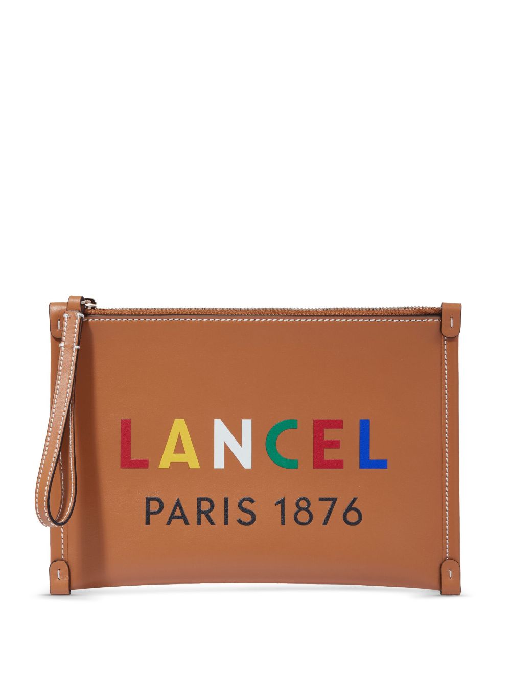 Lancel zipped pouch - Brown von Lancel