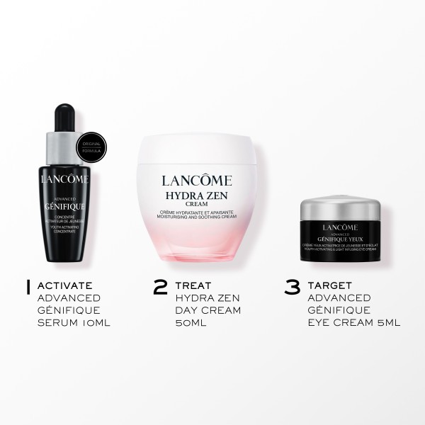 Lancôme Specials - Hydra Zen Set (hydra Zen Cream 50ml + Génifique Serum 10ml + Génifique Yeux 5ml) von Lancôme