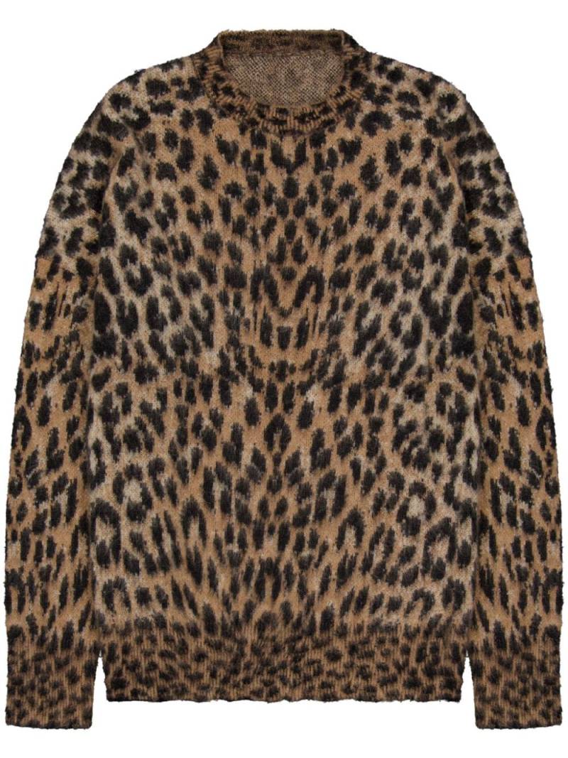 Laneus animal print jumper - Neutrals von Laneus