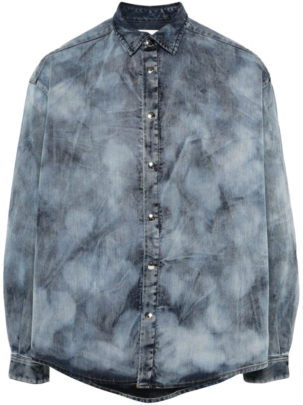 Laneus bleached denim shirt - Blue von Laneus