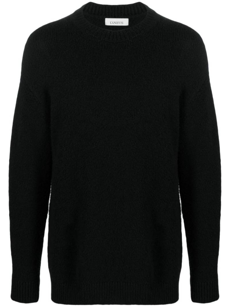 Laneus chenille cotton blend jumper - Black von Laneus