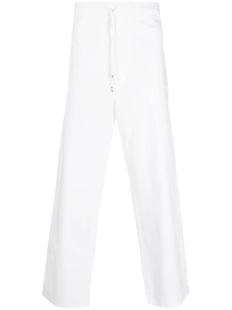 Laneus drawstring-fastening loose-fit trousers - White von Laneus