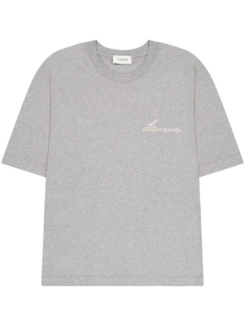 Laneus embroidered jersey t-shirt - Grey von Laneus