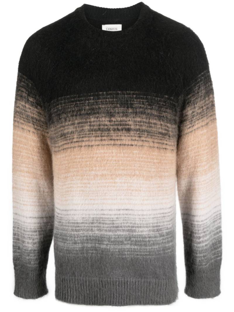 Laneus gradient-effect textured jumper - Black von Laneus