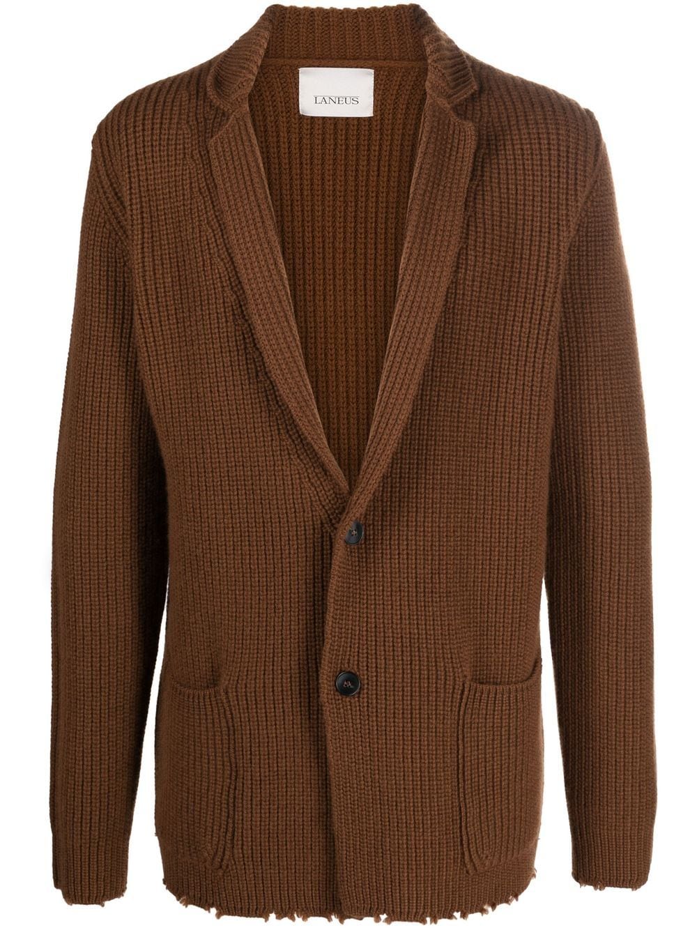 Laneus knitted wool blazer - Brown von Laneus