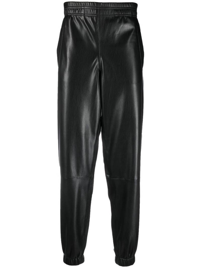 Laneus leather-effect straight-leg trousers - Black von Laneus