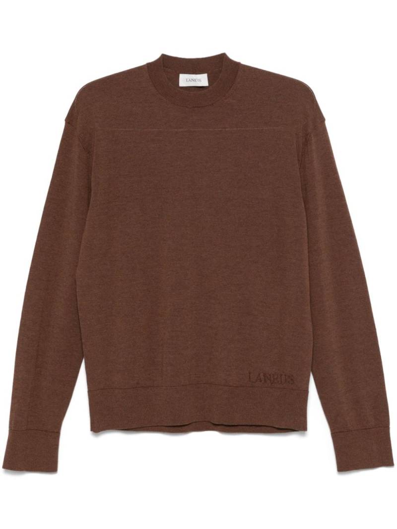 Laneus mélange-effect sweater - Brown von Laneus