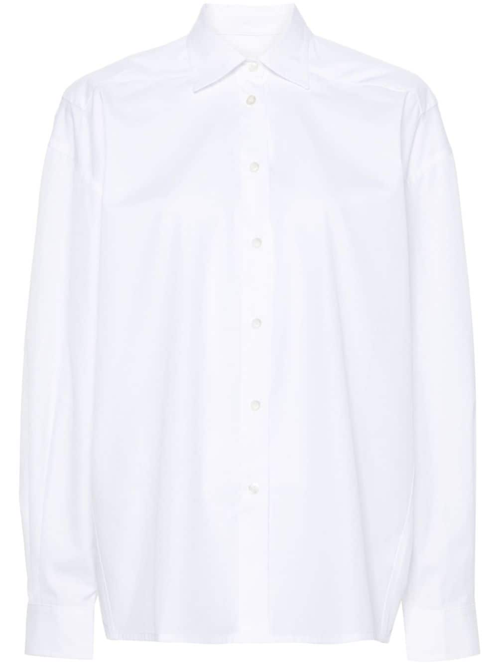 Laneus open-back cotton shirt - White von Laneus