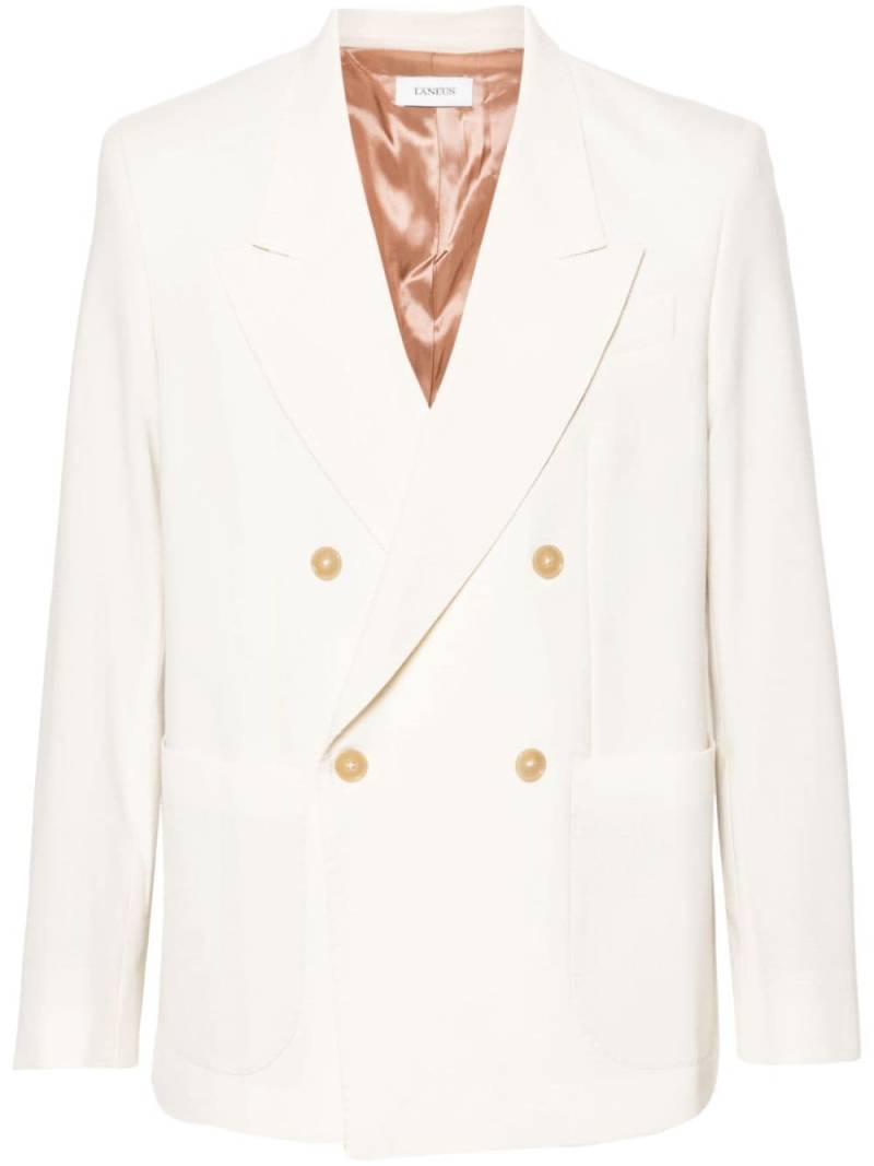 Laneus peak-lapels double-breasted blazer - Neutrals von Laneus