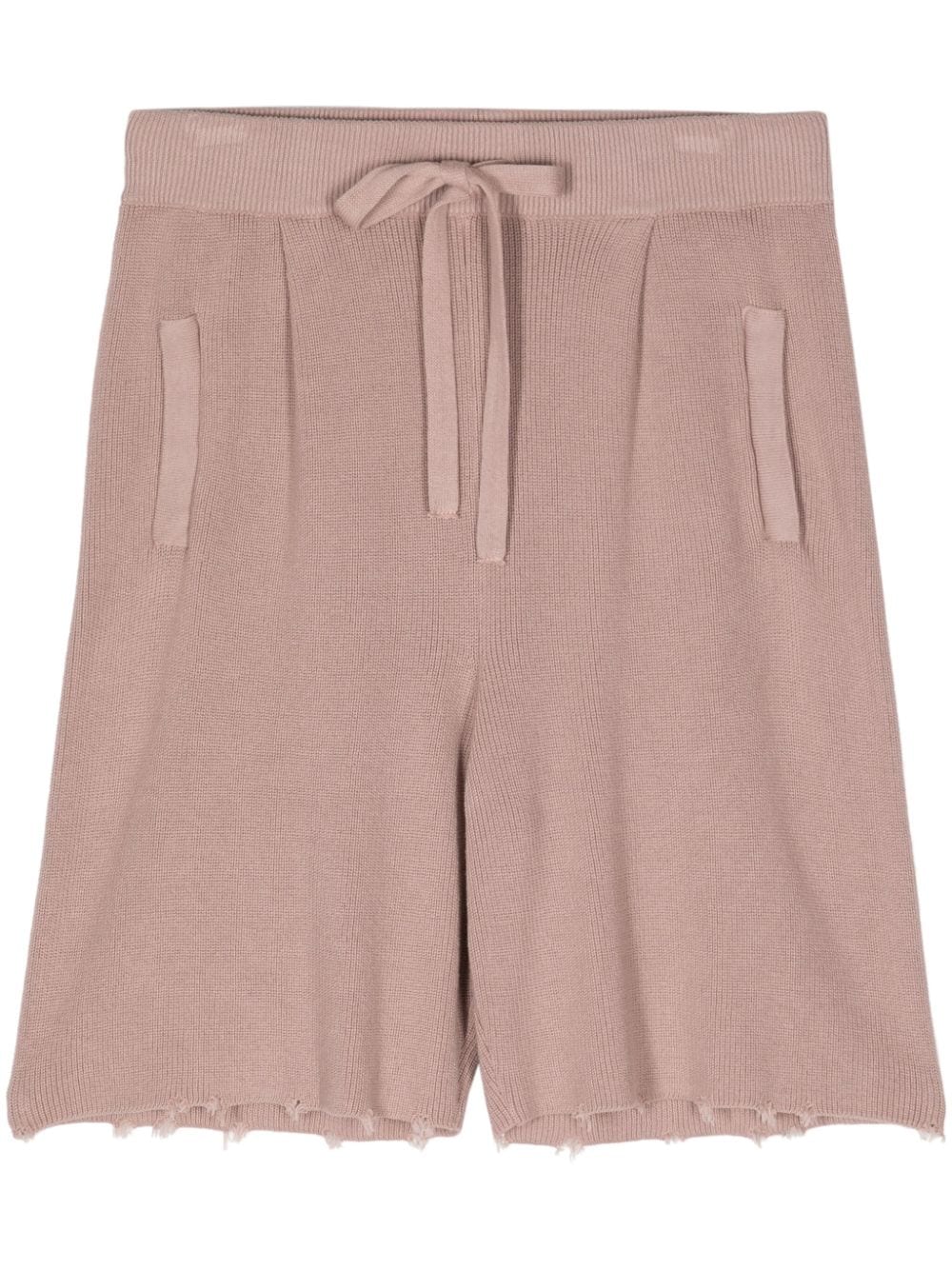 Laneus raw-edge cotton shorts - Pink von Laneus
