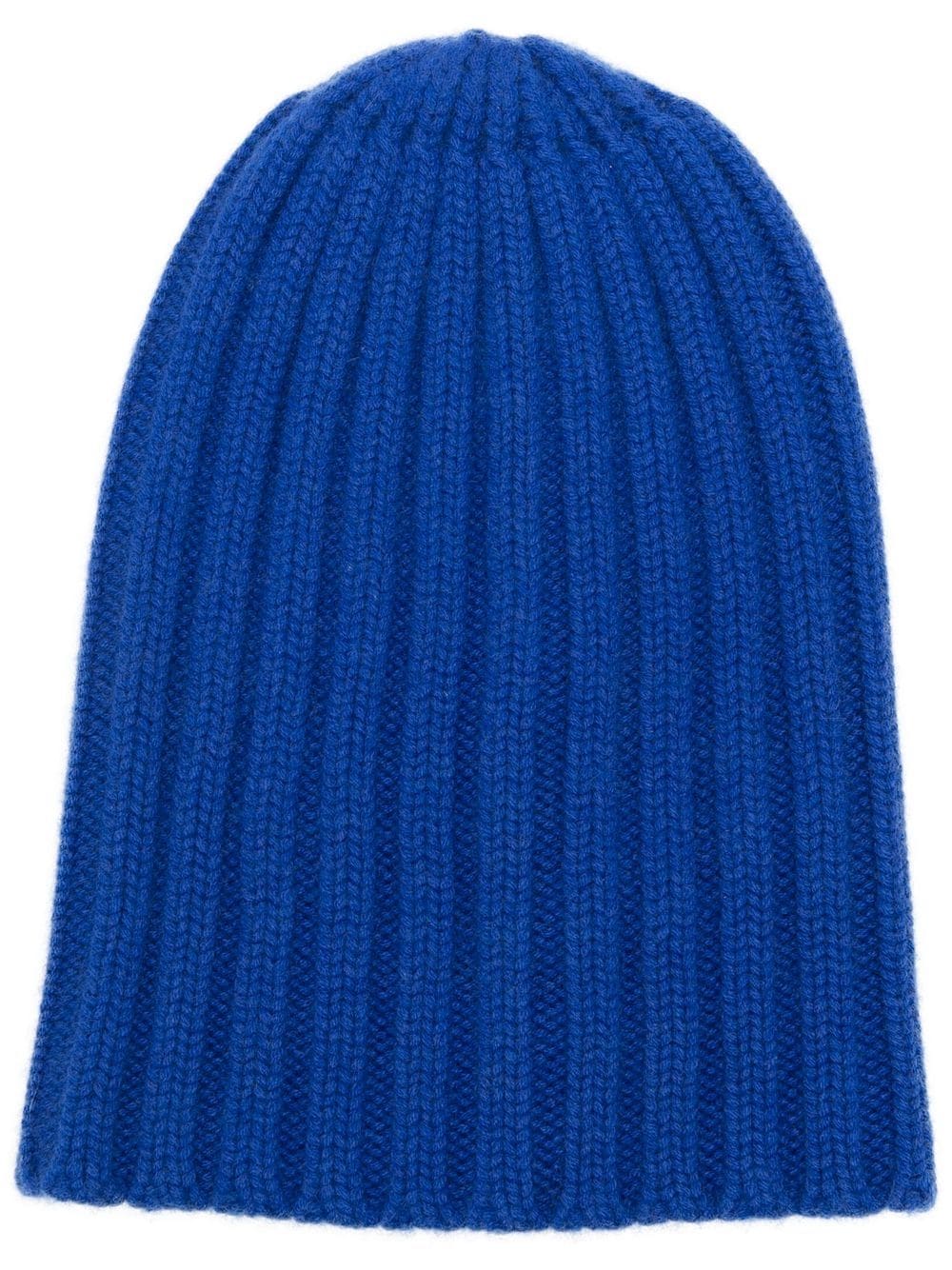 Laneus ribbed cashmere beanie - Blue von Laneus