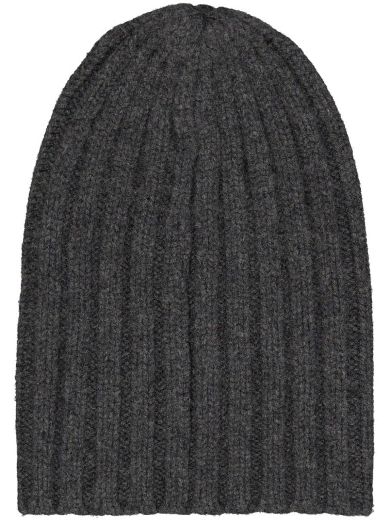 Laneus ribbed-knit beanie - Grey von Laneus