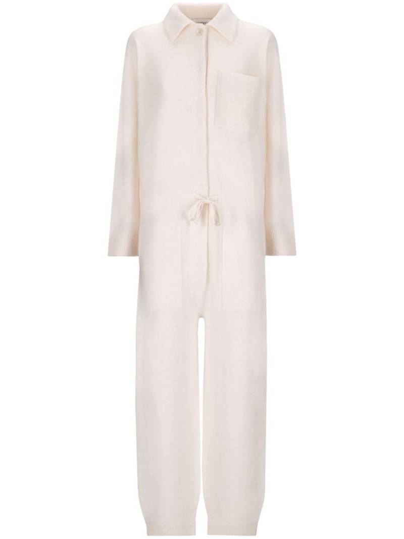 Laneus ribbed knit jumpsuit - White von Laneus