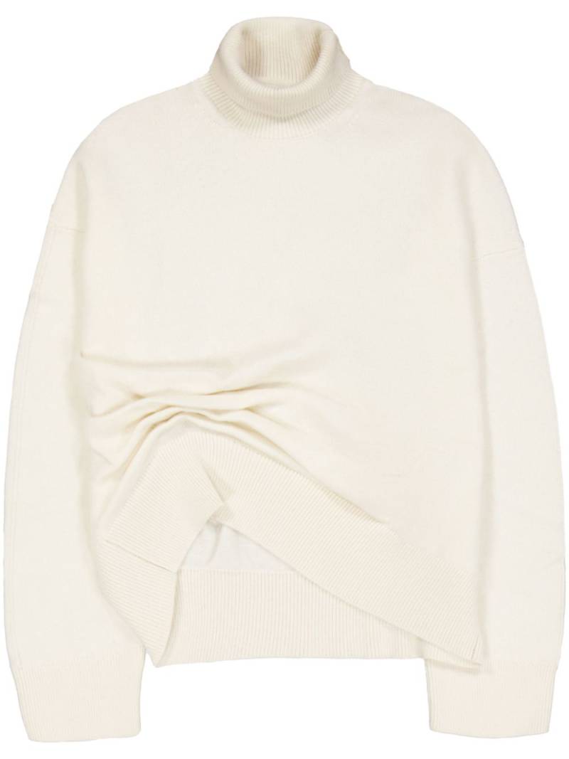 Laneus ruched-detailing jumper - White von Laneus