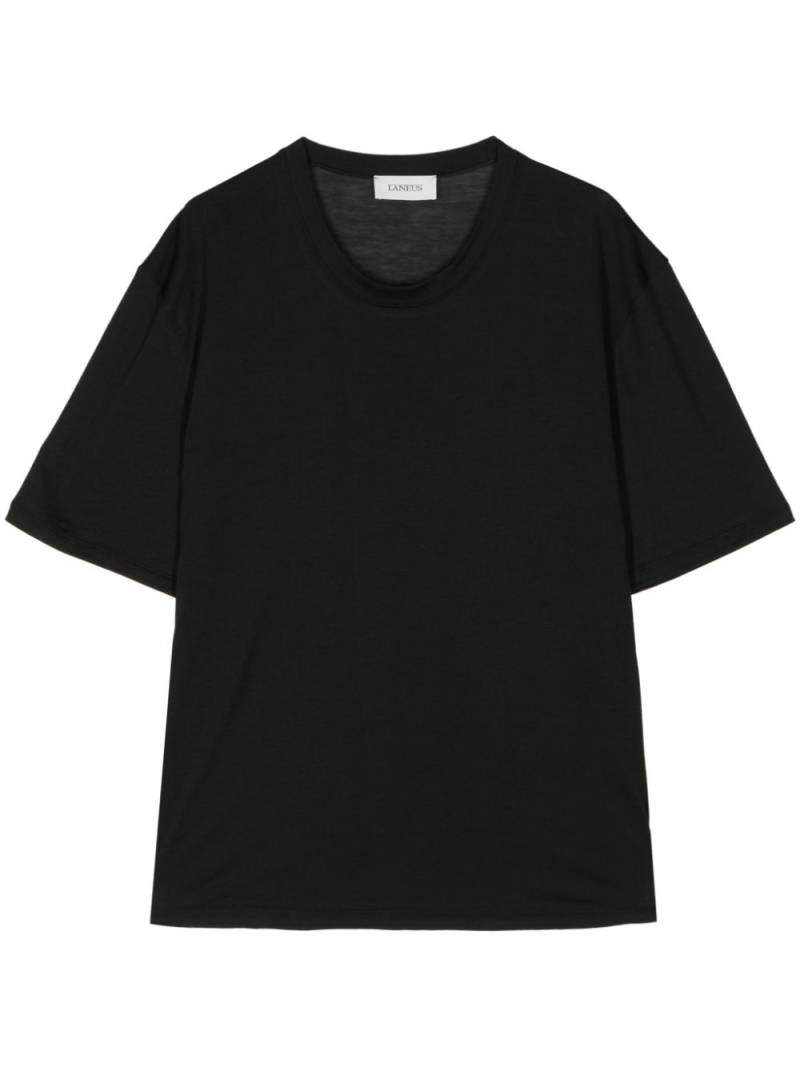 Laneus short-sleeve cotton T-shirt - Black von Laneus