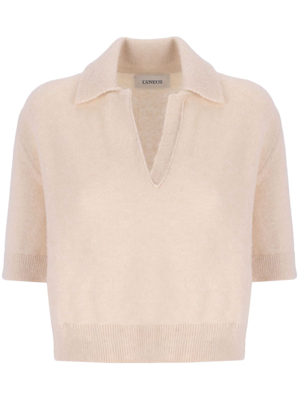 Laneus short-sleeve polo top - Neutrals von Laneus