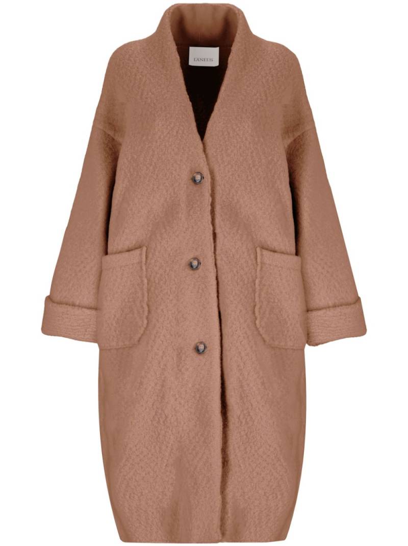 Laneus single-breasted coat - Neutrals von Laneus