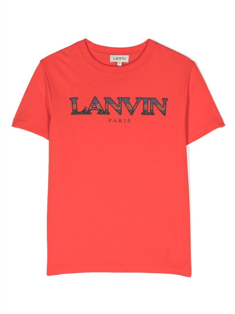 Lanvin Enfant Curb logo-embroidered T-shirt von Lanvin Enfant