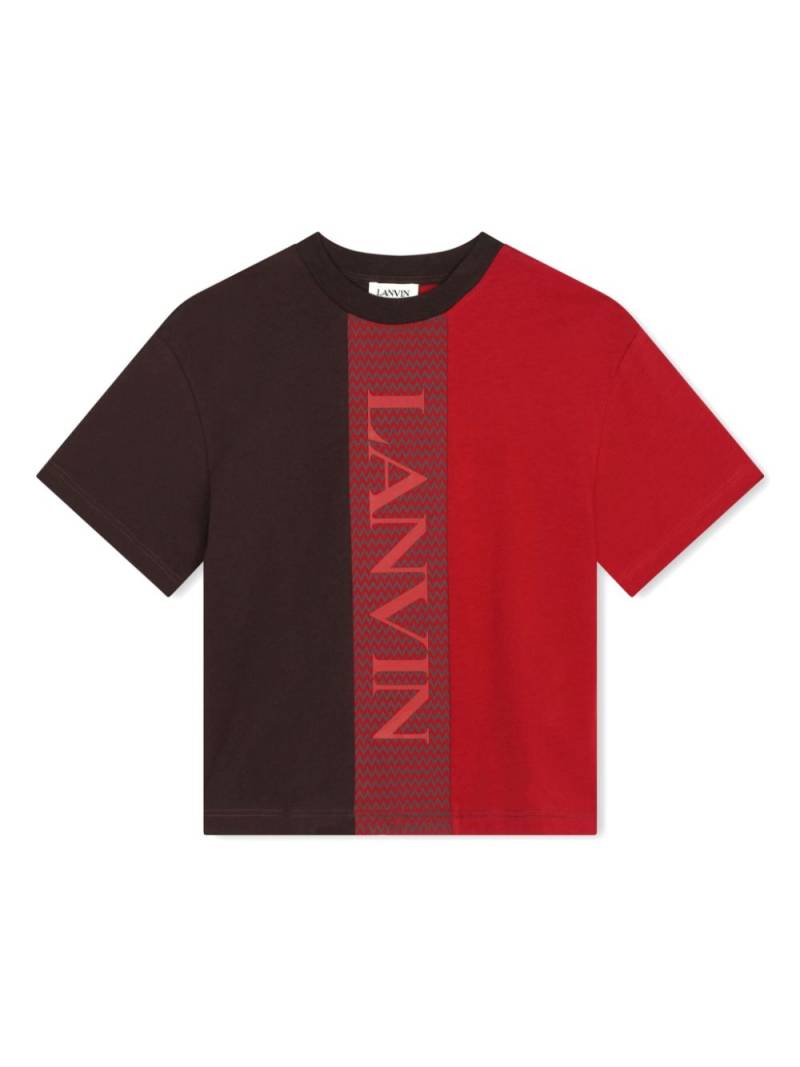 Lanvin Enfant Curb-pattern crew-neck T-shirt - Black von Lanvin Enfant