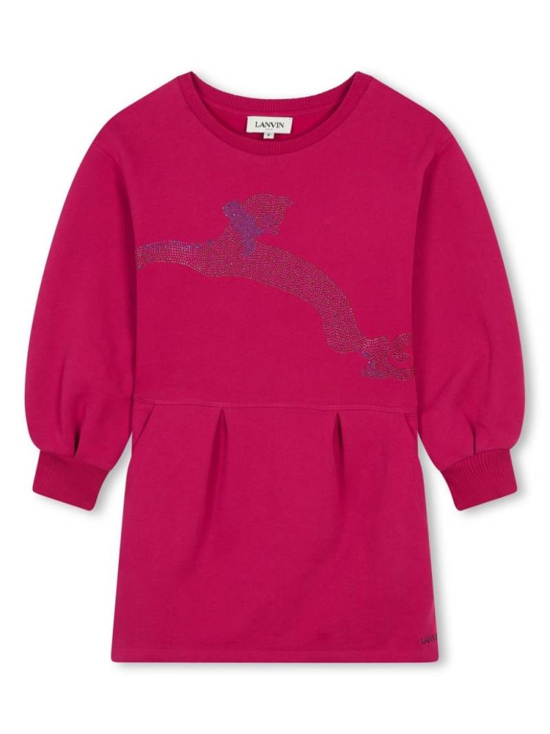 Lanvin Enfant animal-motif jumper dress - Pink von Lanvin Enfant