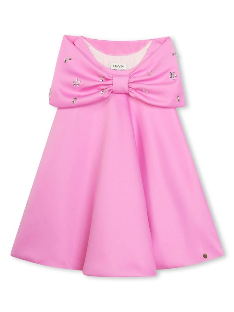 Lanvin Enfant crystal-embellished bow-detail dress - Pink von Lanvin Enfant