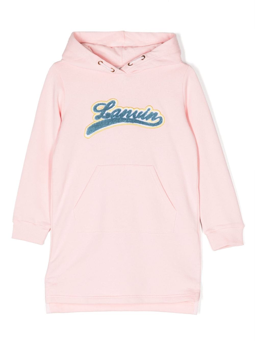 Lanvin Enfant logo-appliqué cotton hoodie dress - Pink von Lanvin Enfant