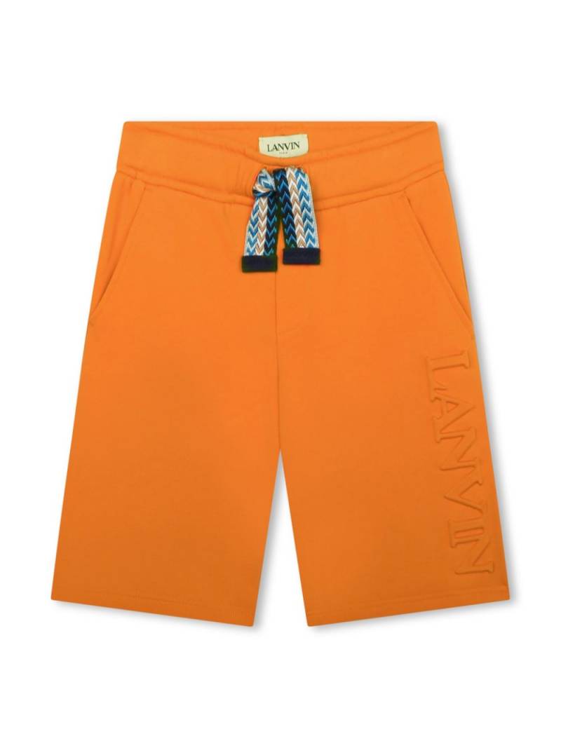 Lanvin Enfant logo-embossed cotton shorts - Orange von Lanvin Enfant