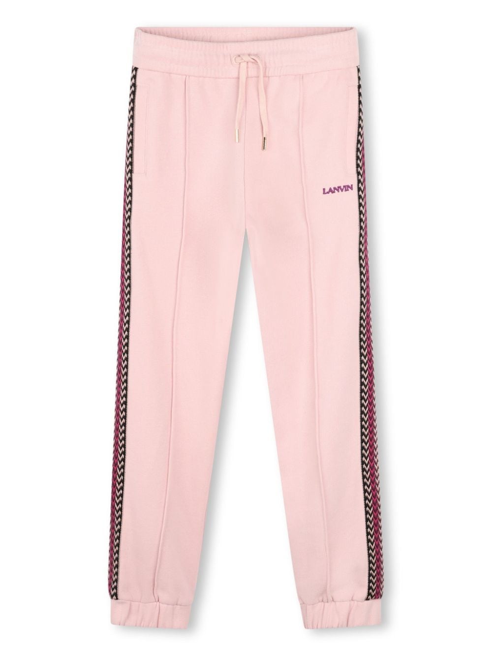 Lanvin Enfant logo-embroidered cotton track pants - Pink von Lanvin Enfant