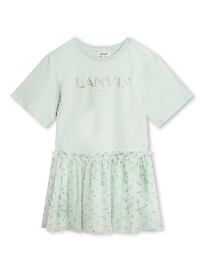 Lanvin Enfant logo-print cotton dress - Green von Lanvin Enfant