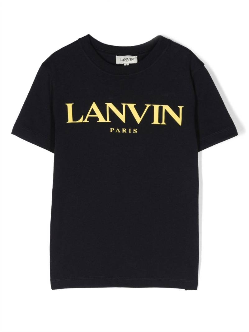 Lanvin Enfant logo-print crew-neck T-shirt - Blue von Lanvin Enfant