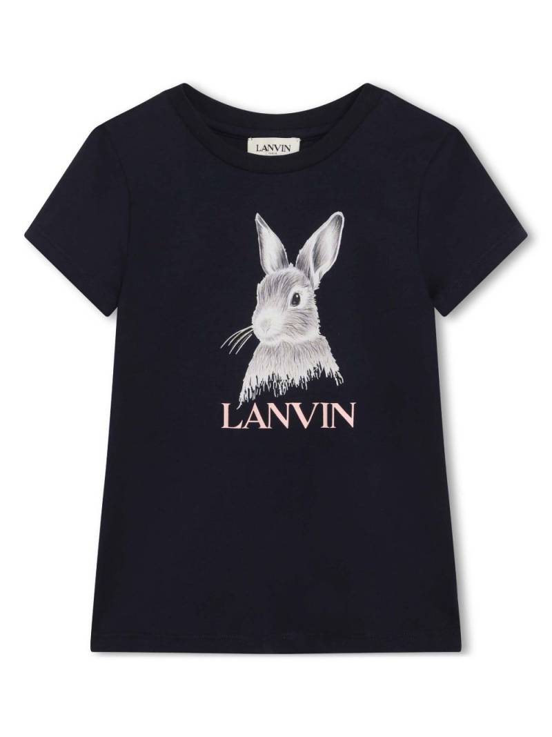 Lanvin Enfant logo-print round-neck T-shirt - Black von Lanvin Enfant