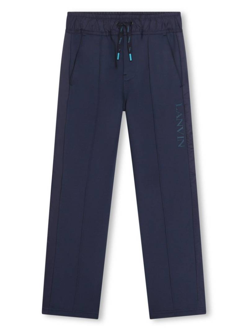 Lanvin Enfant rubberised-logo drawstring track pants - Blue von Lanvin Enfant