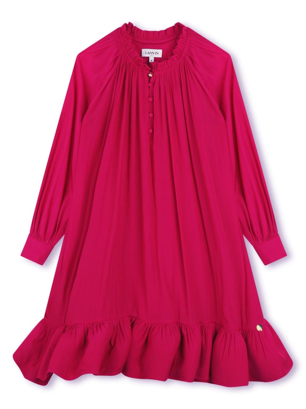 Lanvin Enfant ruffle charmeuse dress - Pink von Lanvin Enfant