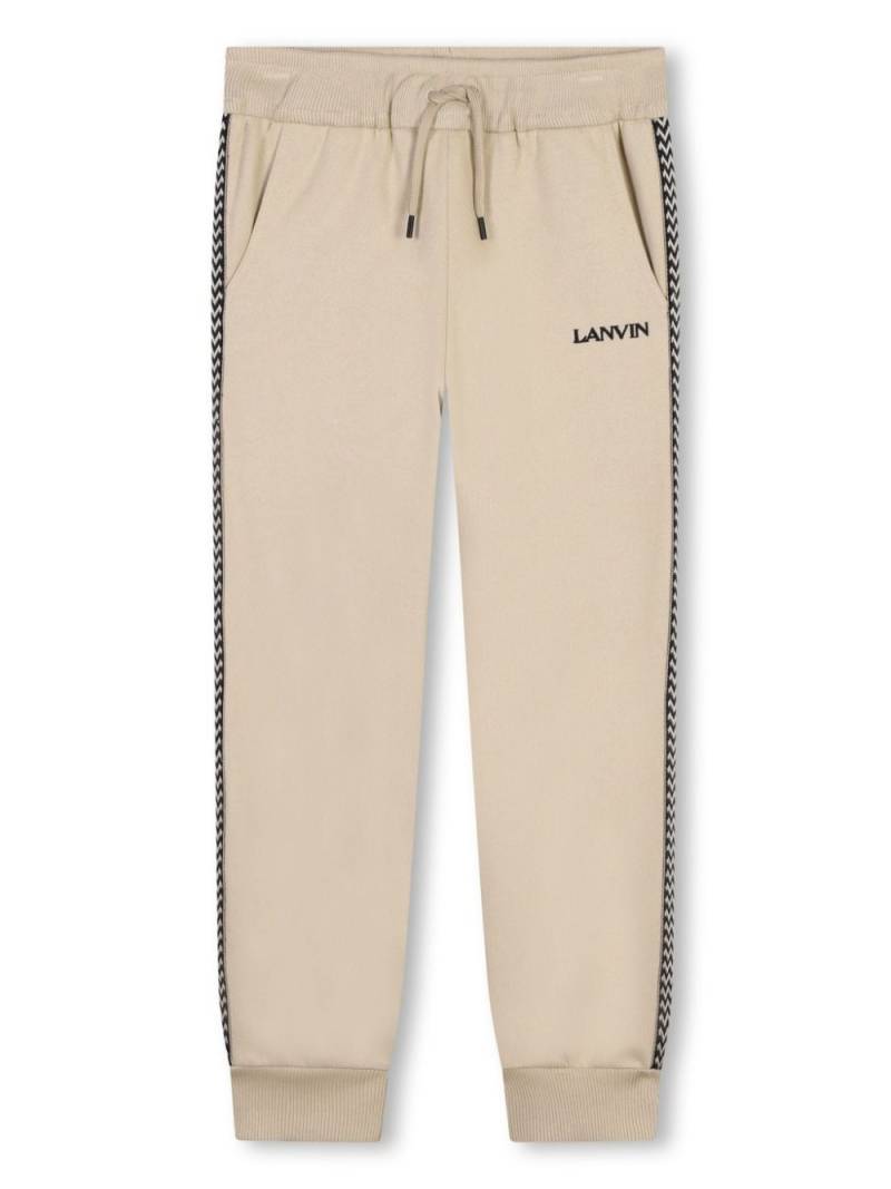 Lanvin Enfant striped-edge track pants - Neutrals von Lanvin Enfant