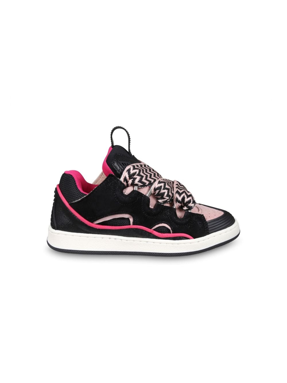 Lanvin Enfant zigzag-print sneakers - Black von Lanvin Enfant