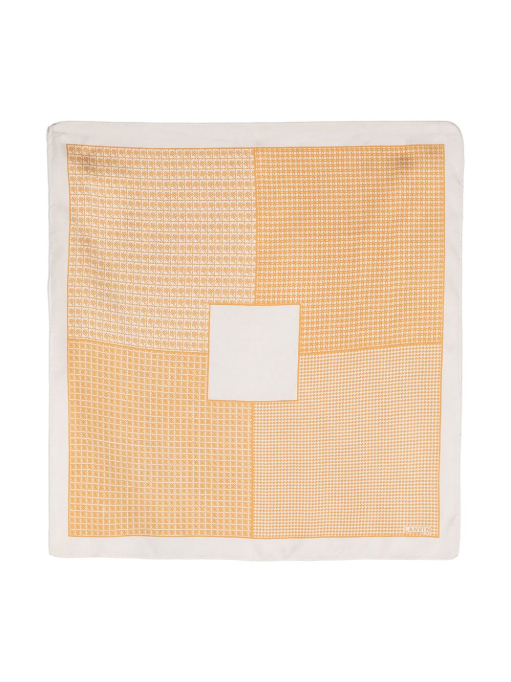 Lanvin Pre-Owned 1980s geometric-pattern handkerchief - Neutrals von Lanvin Pre-Owned