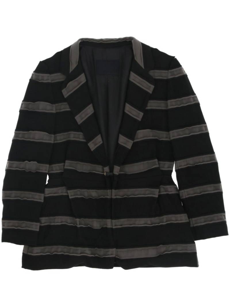 Lanvin Pre-Owned 2003 striped silk blazer - Grey von Lanvin Pre-Owned