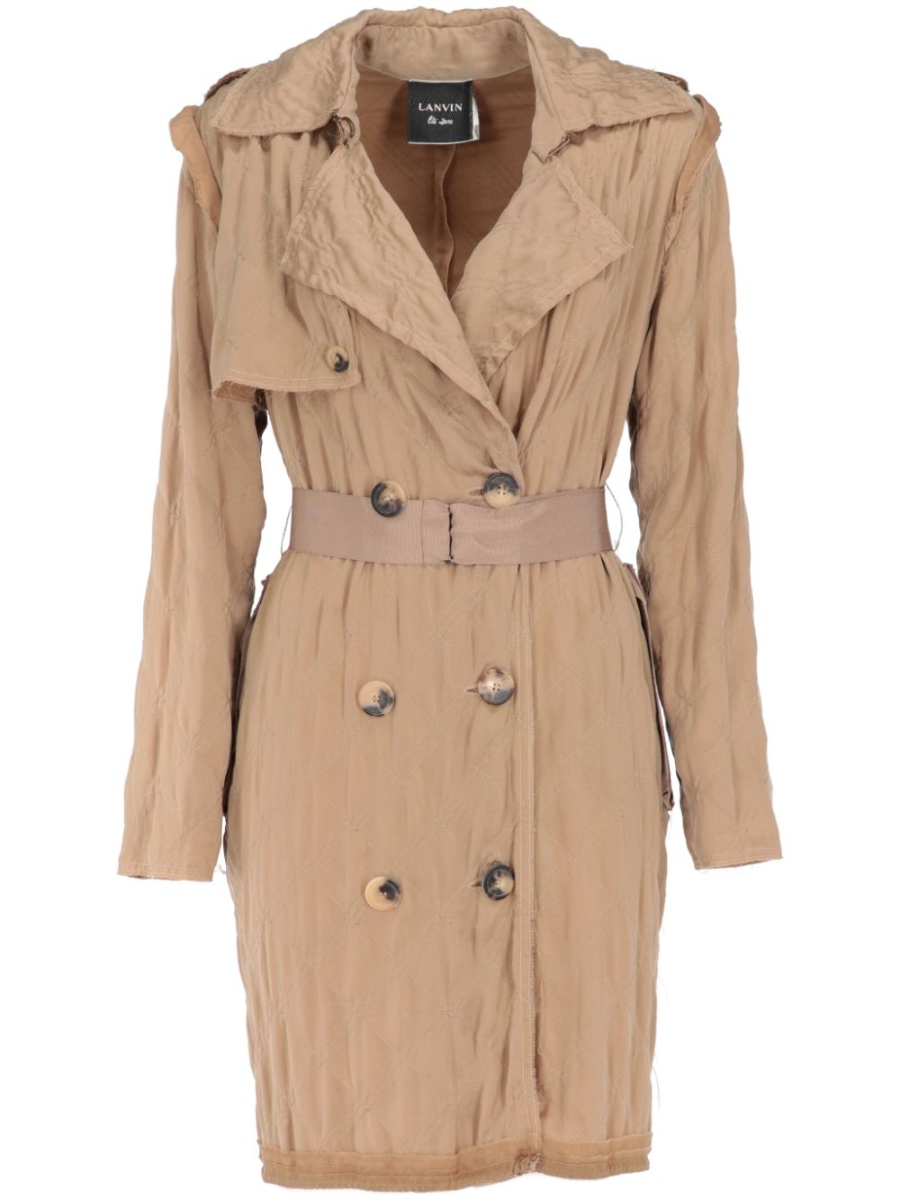 Lanvin Pre-Owned 2010s crease-effect trench coat - Neutrals von Lanvin Pre-Owned